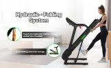 FYC Folding Treadmill for Home Office Use Walking Jogging Running Machine Incline Treadmill 330LBS Weight Capacity Foldable Compact Treadmill with LED